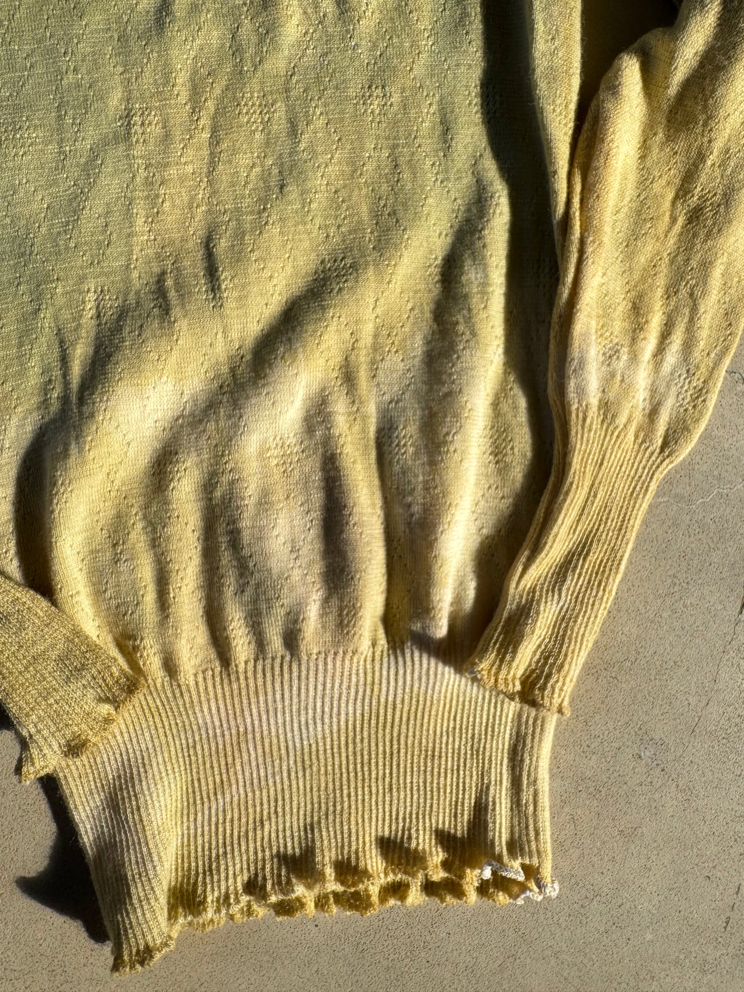 FIELD WOOL & COTTON SPENCER ~ MELLOW GREEN
