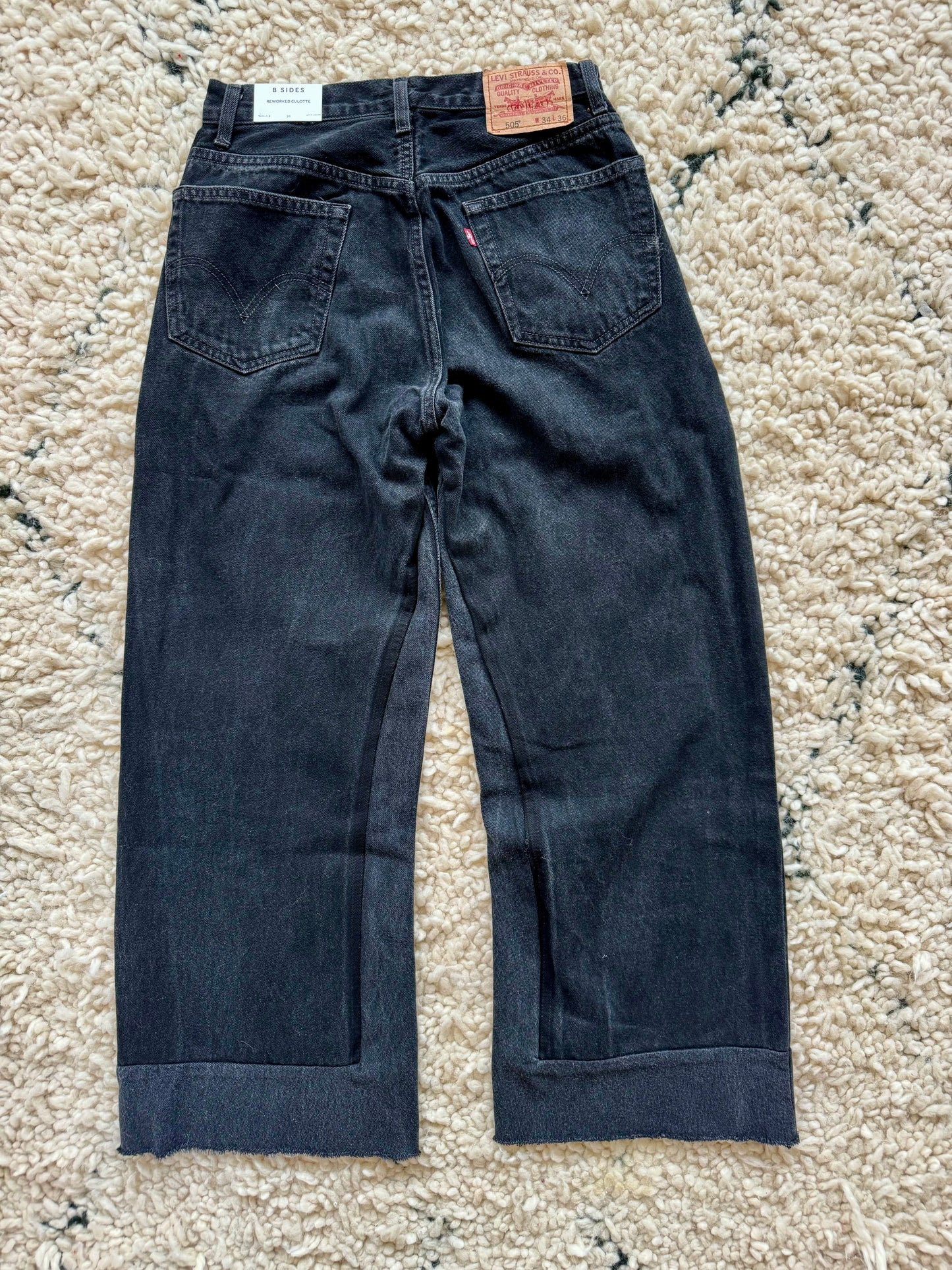 B SIDES REWORKED CULOTTE VINTAGE BLK