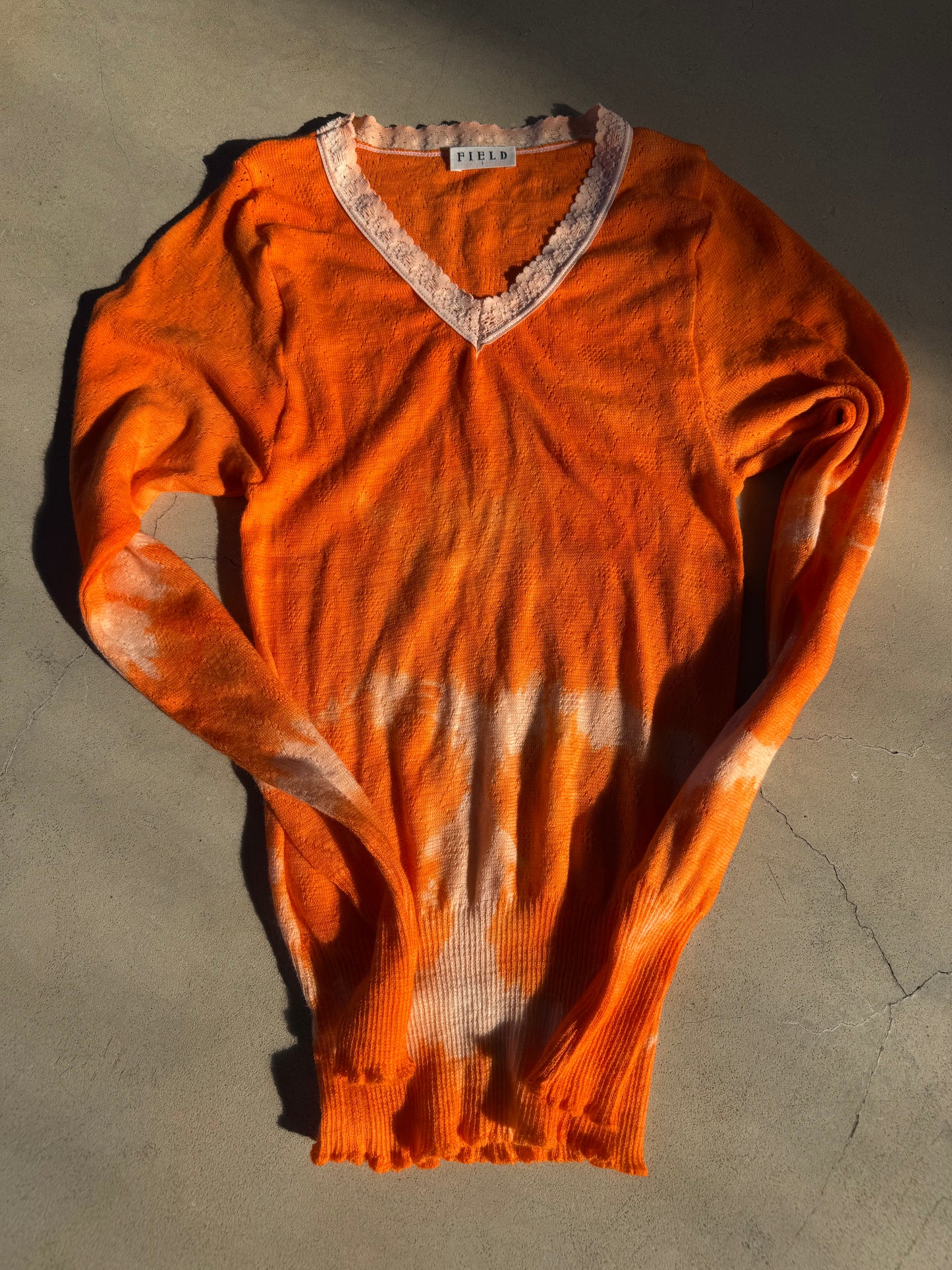 FIELD WOOL & COTTON SPENCER ~ ACID ORANGE