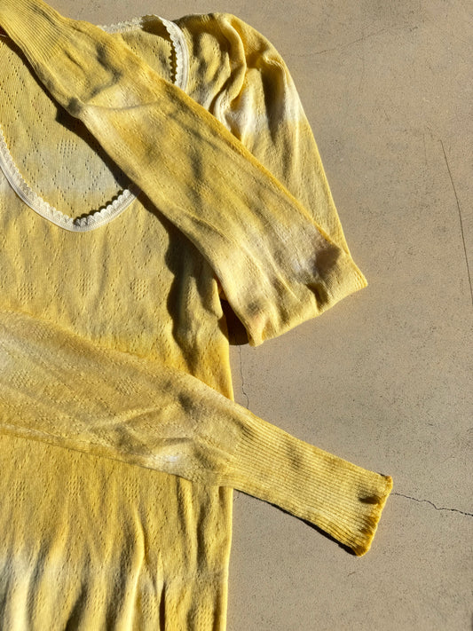 FIELD WOOL & COTTON SPENCER ~ MELLOW YELLOW