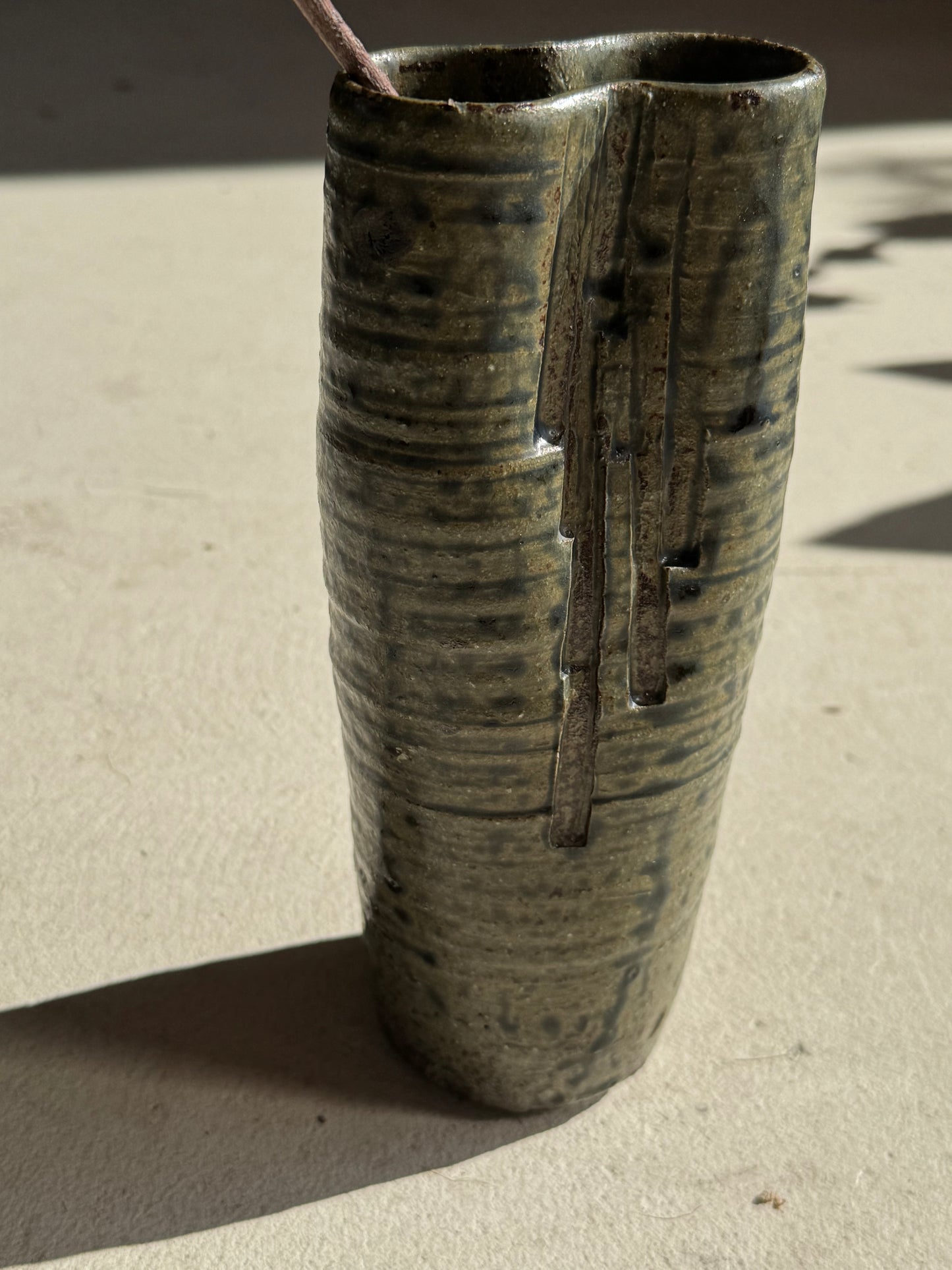 Japanese vase Dark Green