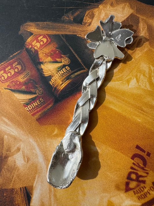 STERLING SILVER ORGANIC FLOWER SPOON