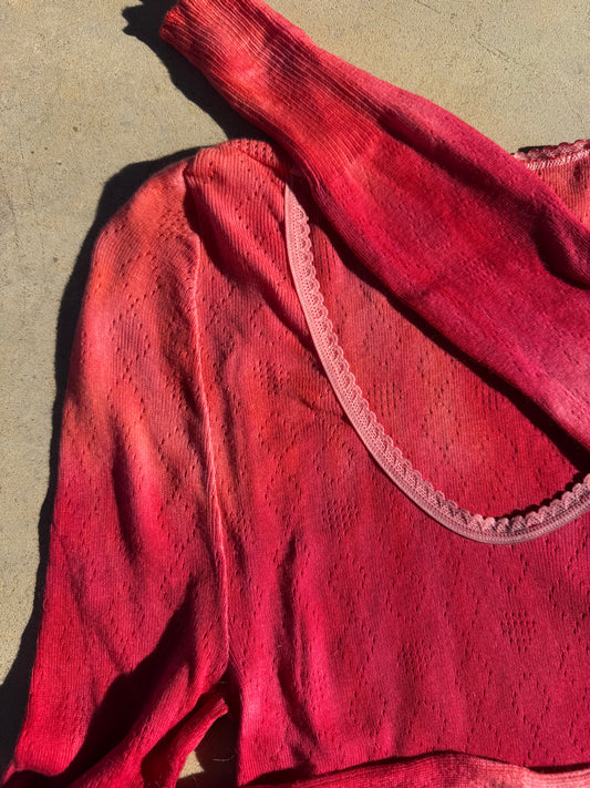 FIELD WOOL & COTTON SPENCER ~ TEQUILA SUNRISE