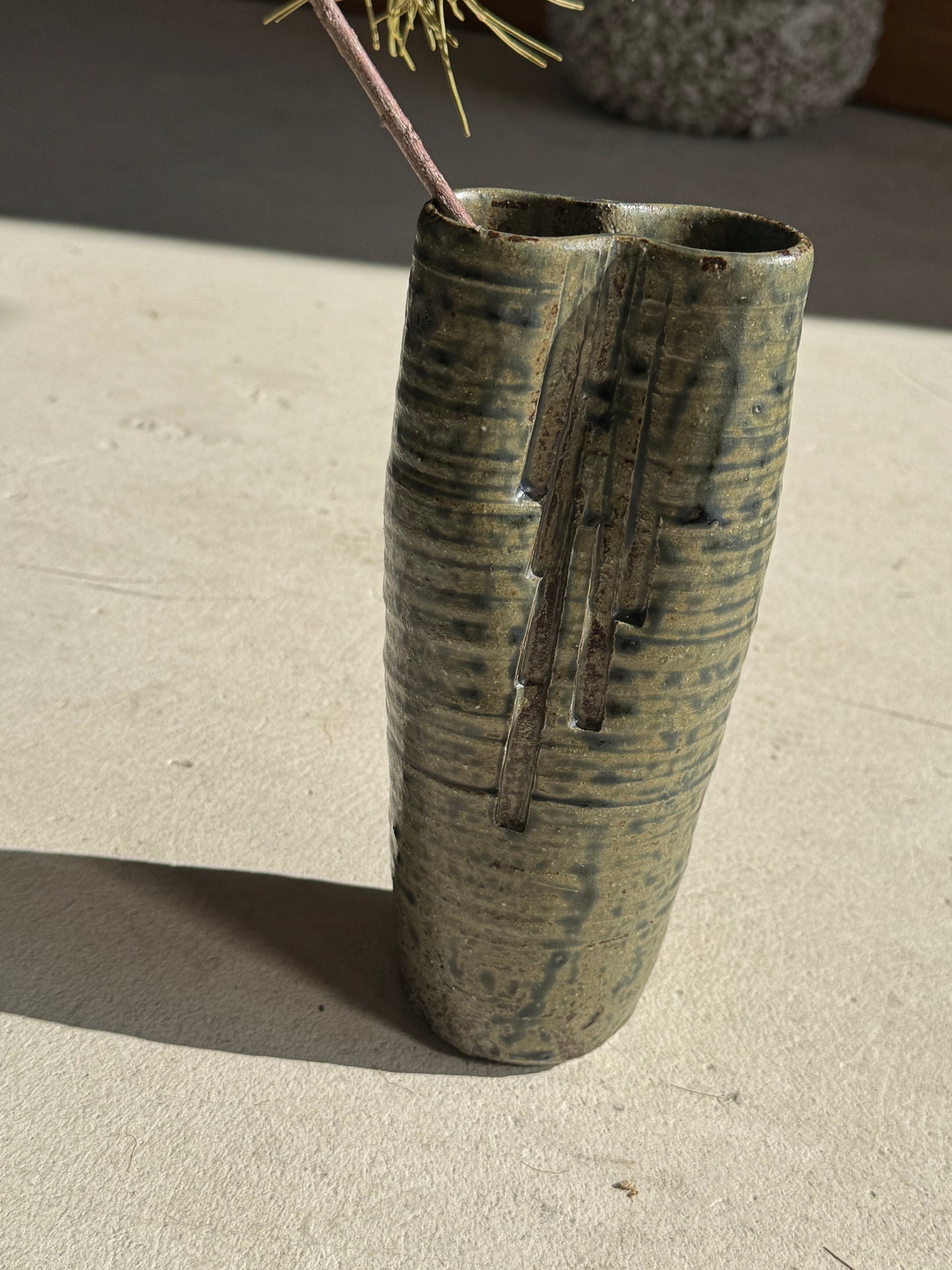 Japanese vase Dark Green