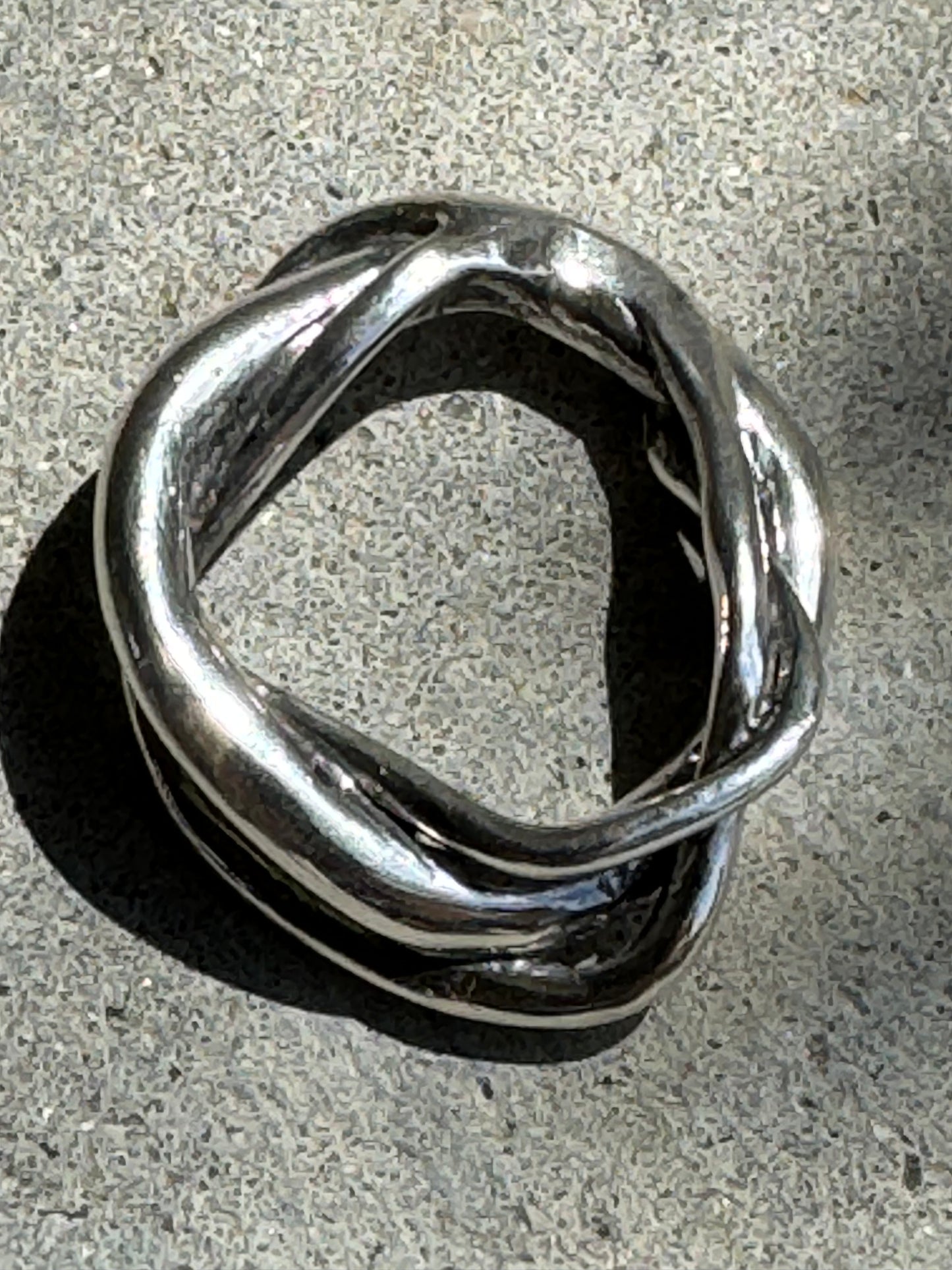 STERLING SILVER ORGANIC TWIST RING