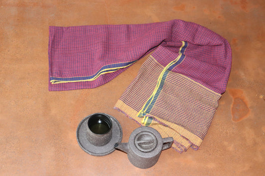 ARTISAN HAND WOVEN IKAT THROW MAGENTA