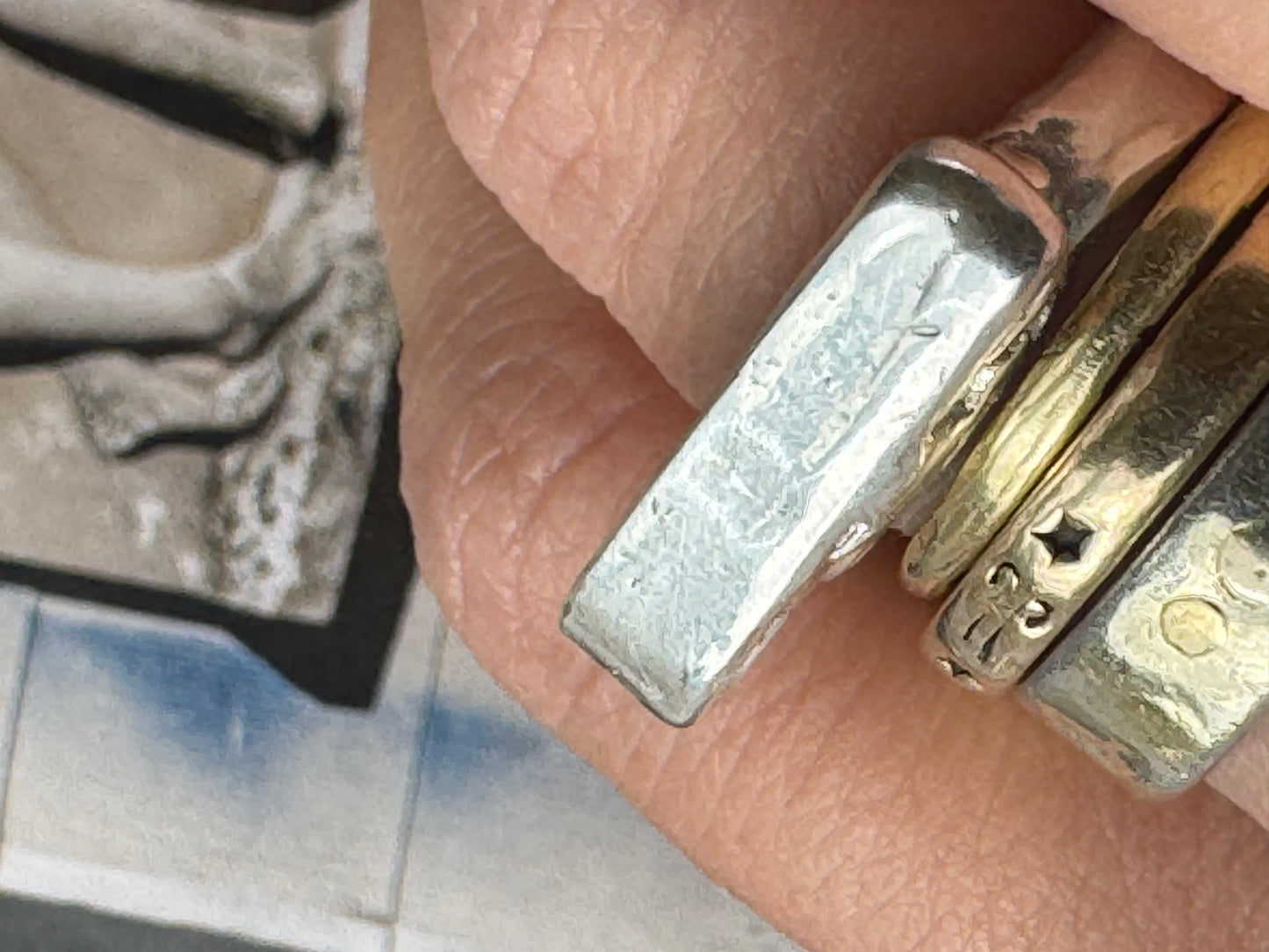 STERLING SILVER ORGANIC COVALENT BOND RING