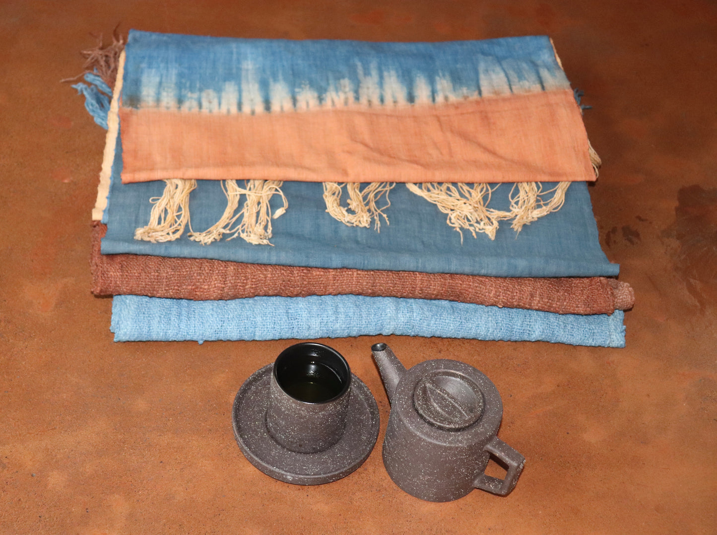 ARTISAN HAND WOVEN HAND DYED THROW INDIGO