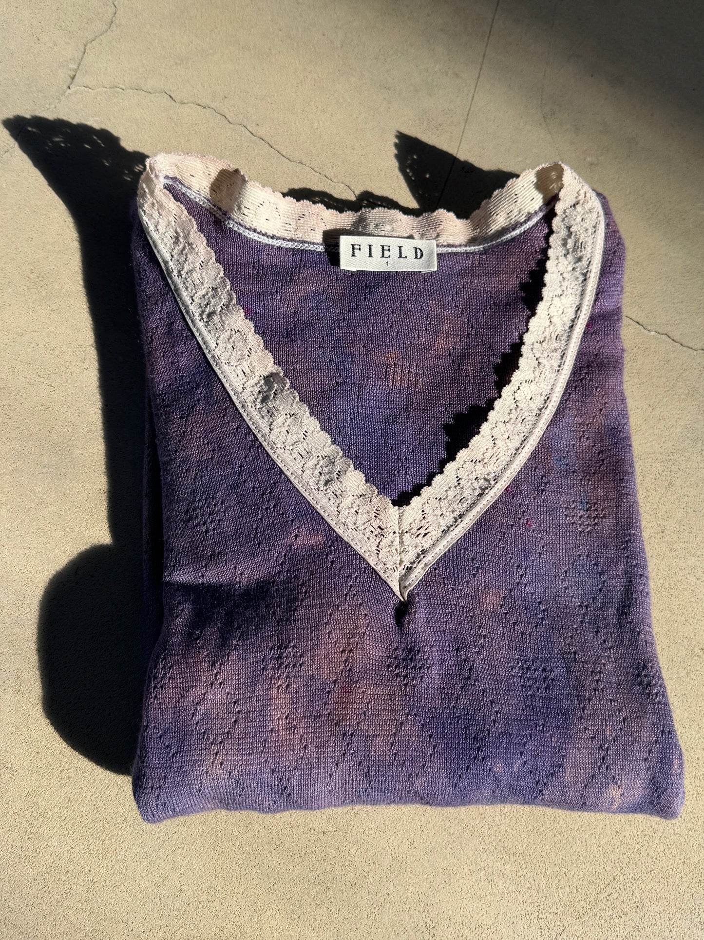 FIELD WOOL & COTTON SPENCER ~ MARINE VIOLET