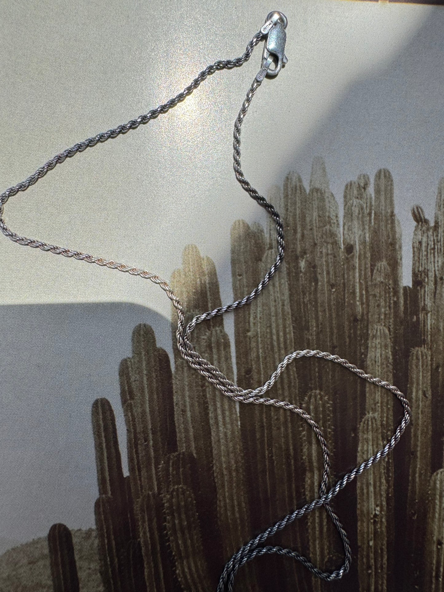 STERLING SILVER NECKLACE AND CHARM