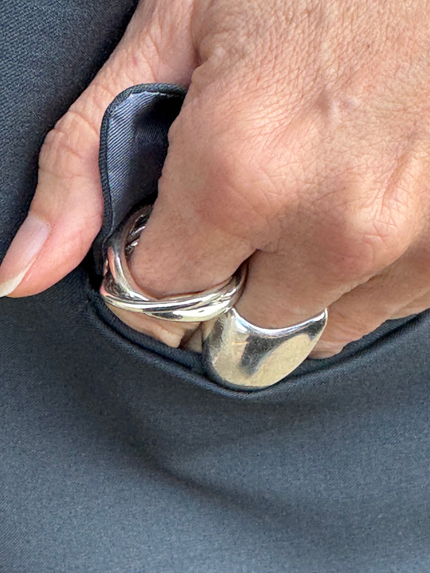 STERLING SILVER ORGANIC TWIST RING