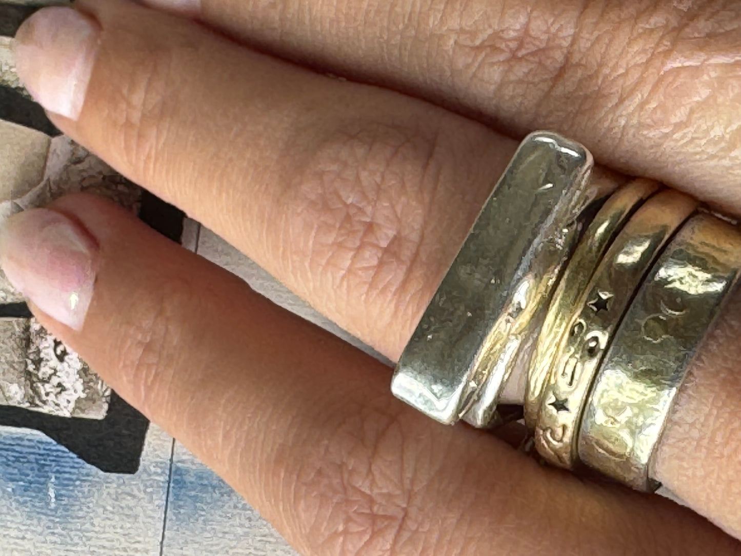 STERLING SILVER ORGANIC COVALENT BOND RING