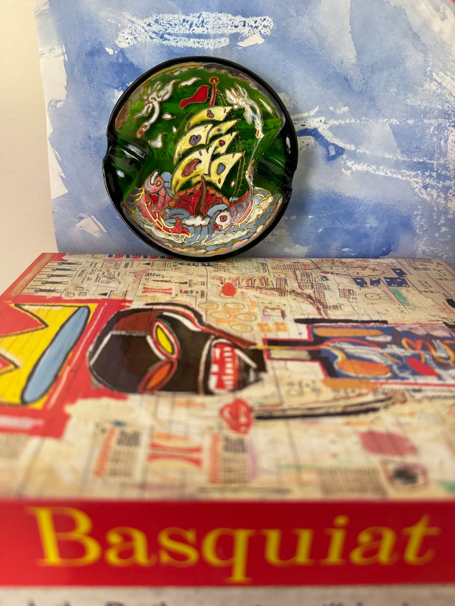ARTISAN CRAFTED HAND PAINTED ASHTRAY