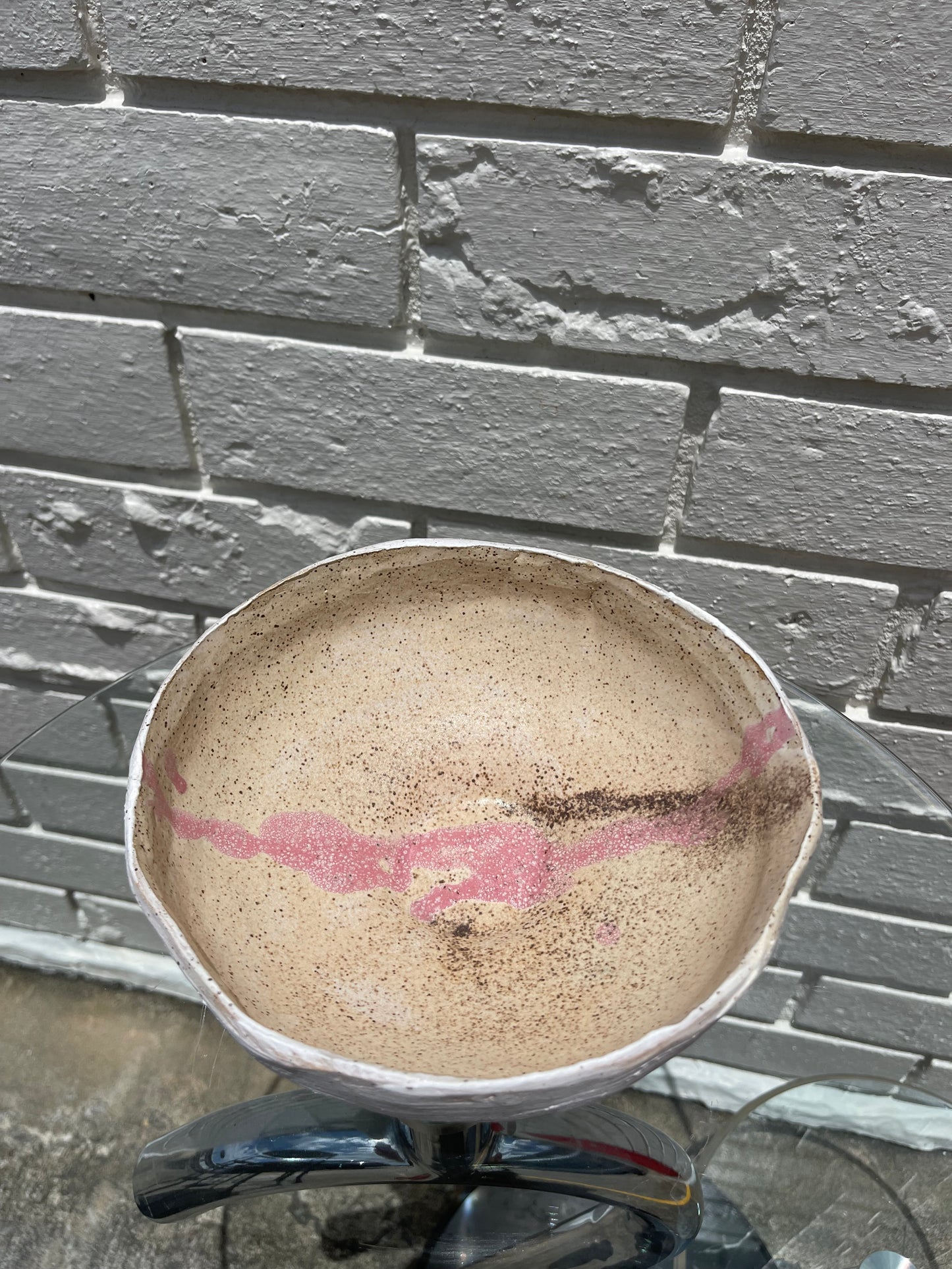 PINK SPECKLED BOWL