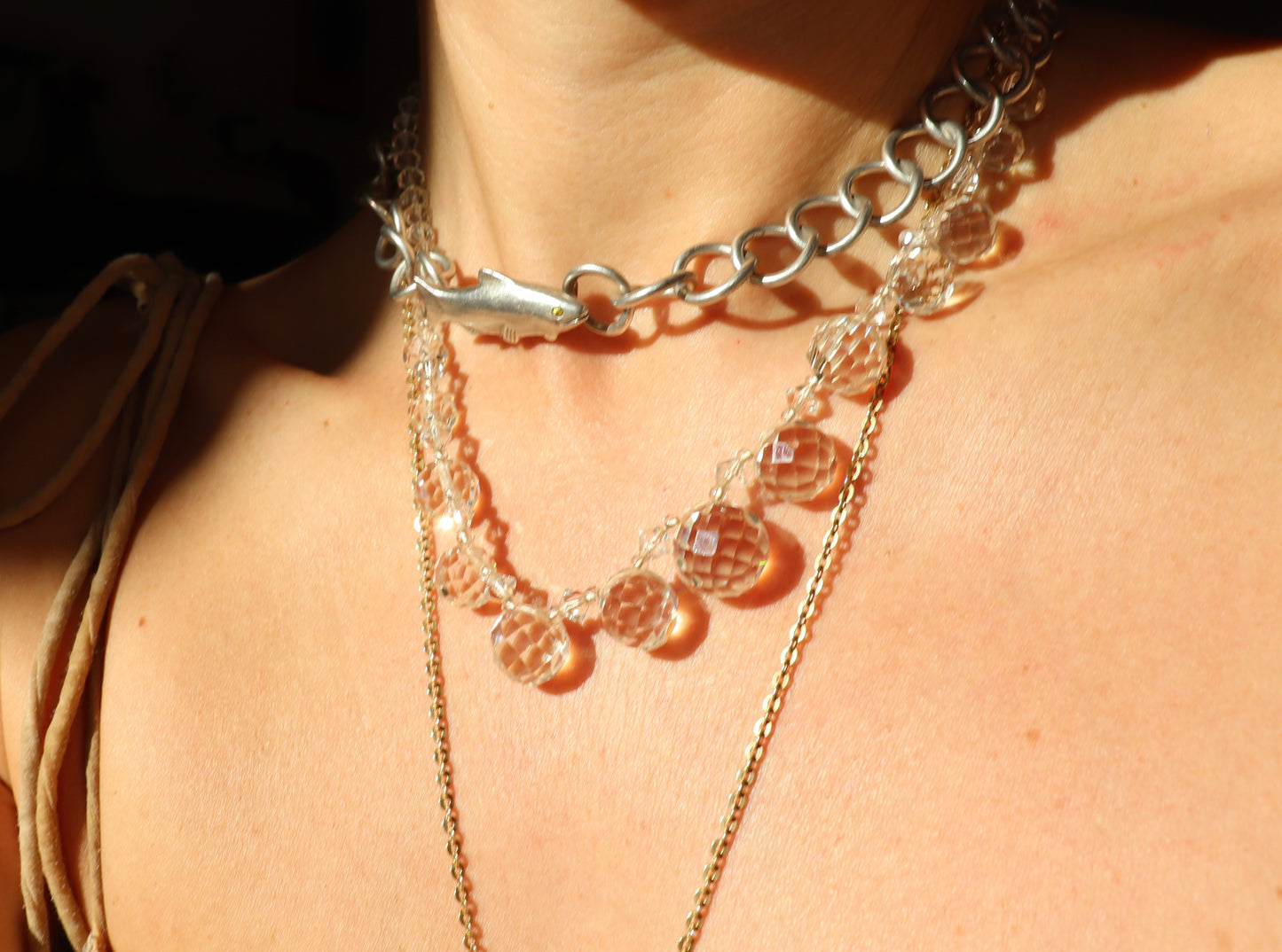 CRYSTAL 20S BEADED NECKLACE