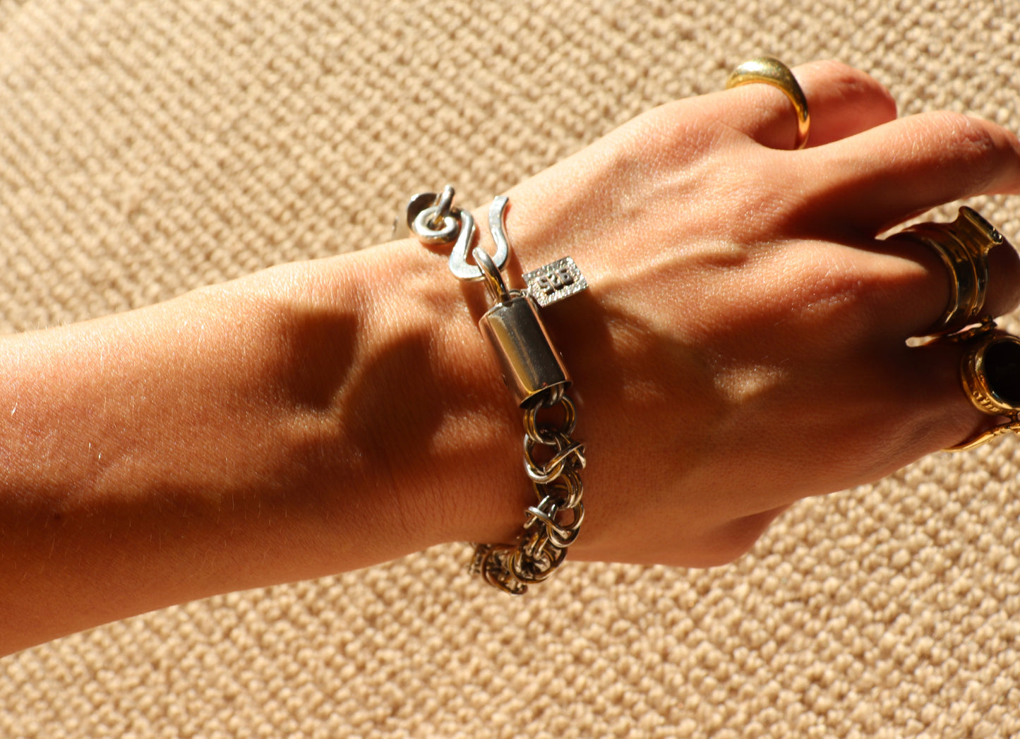 STERLING SILVER CHUNKY 60S BRACELET