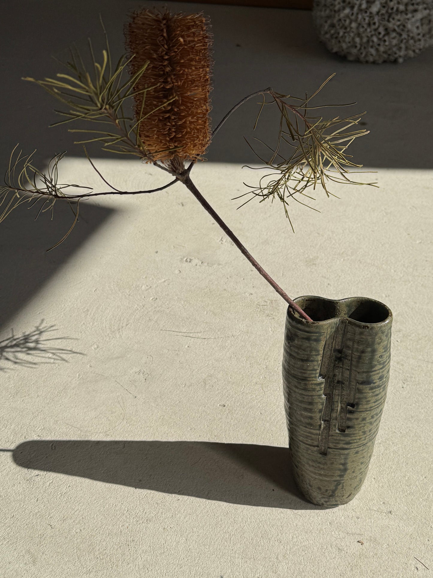 Japanese vase Dark Green