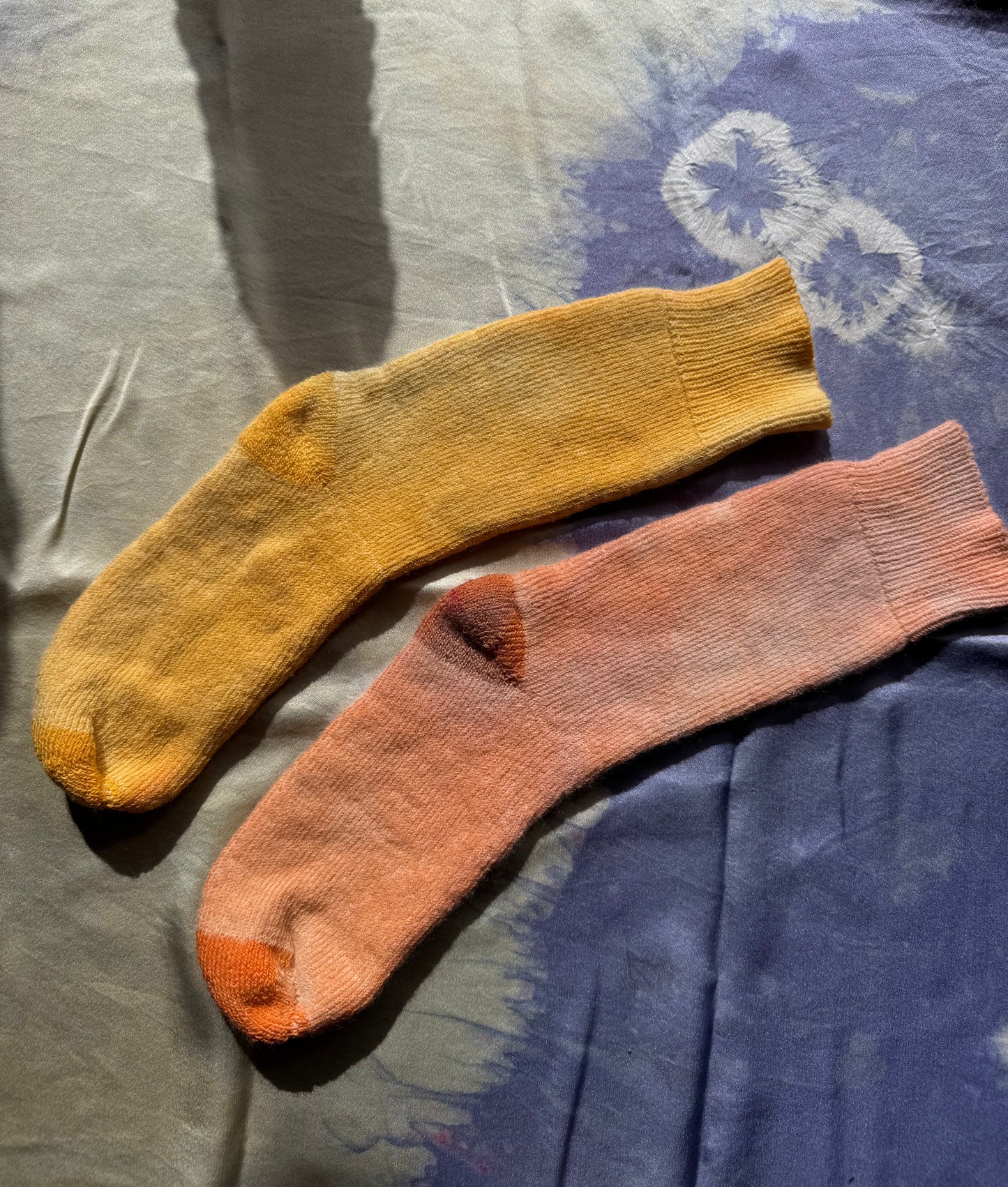FIELD THICK WOOL BED SOCK ~ GOLDEN ODD COUPLE