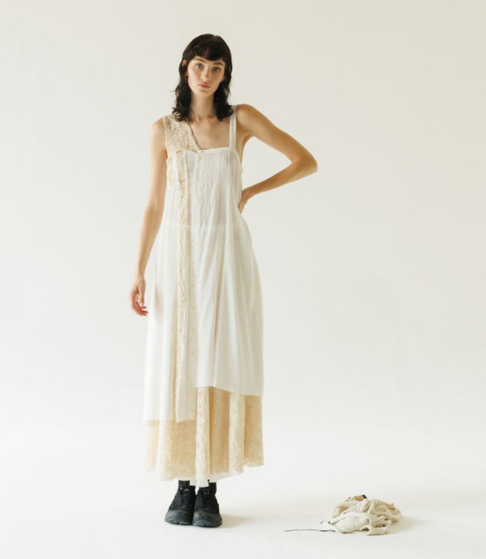 SLIP DRESS WITH LACE DETAILS