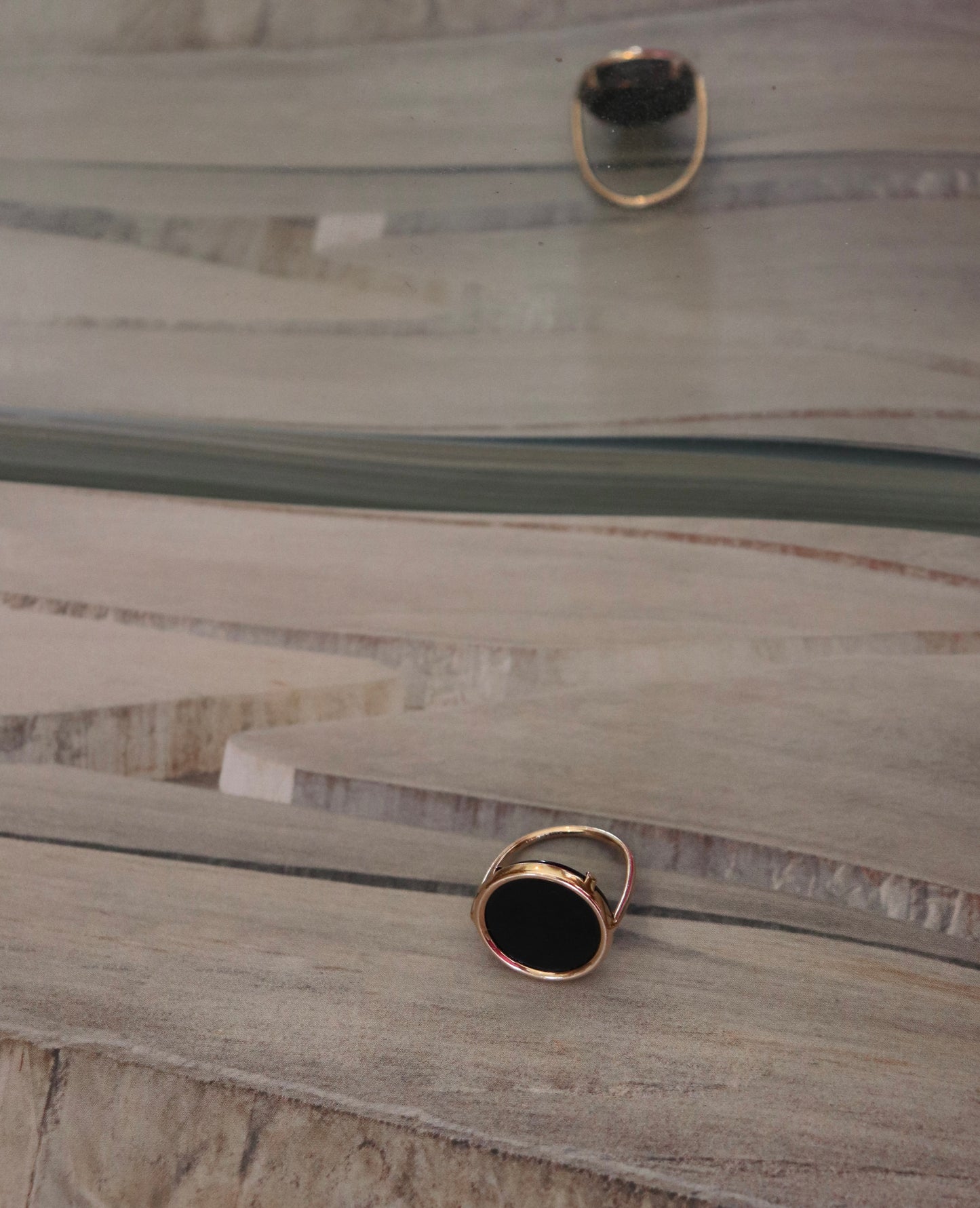 14k GOLD ONYX RING