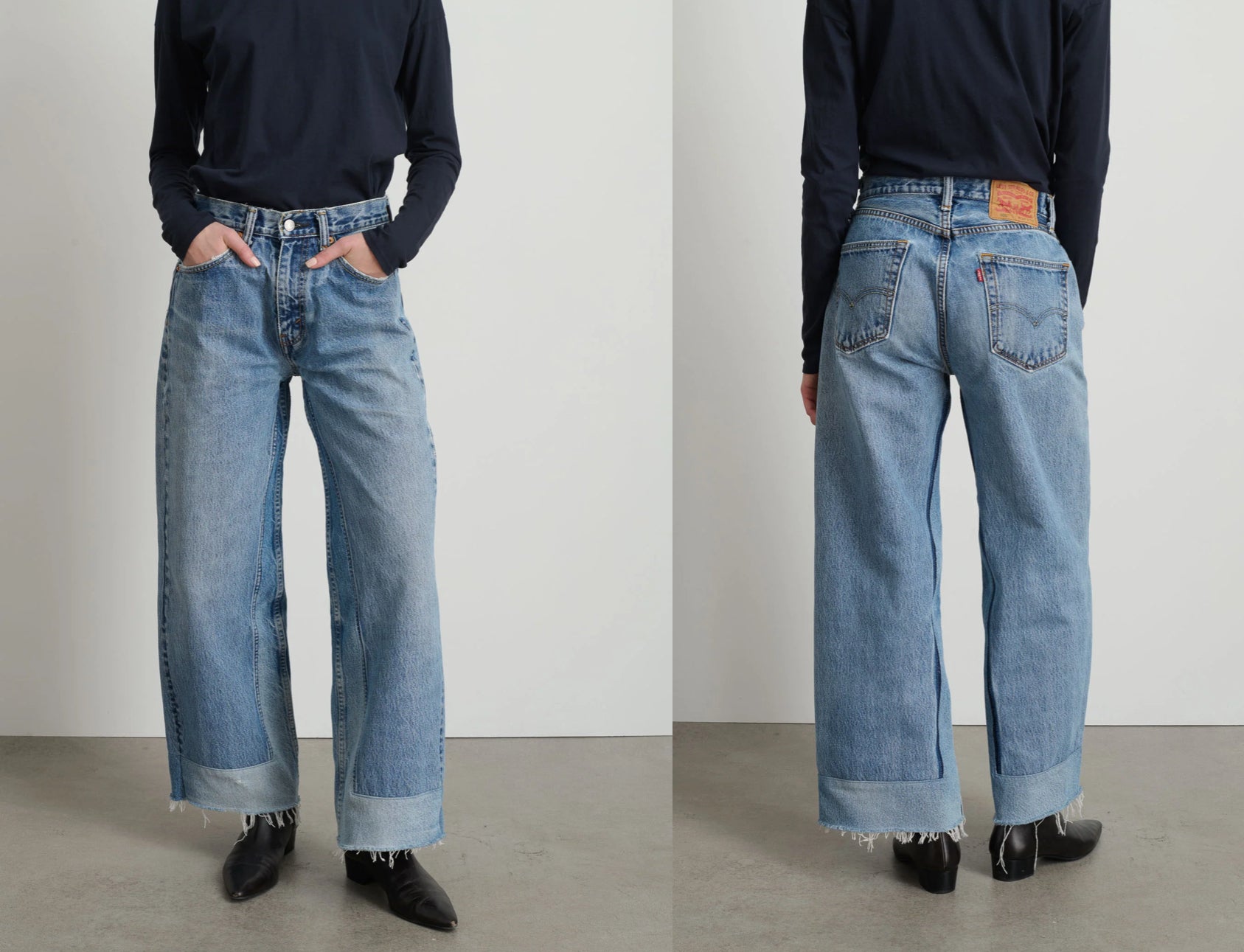 Levi's 501 OOAK reworked culottes orders