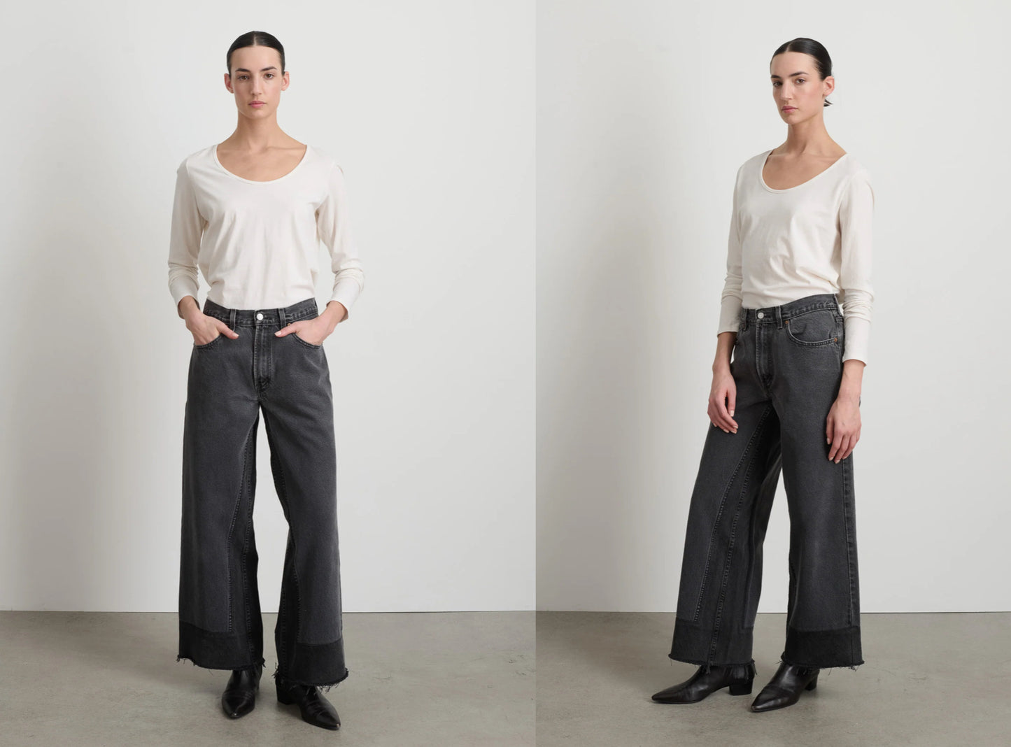 B SIDES REWORKED CULOTTE VINTAGE BLK