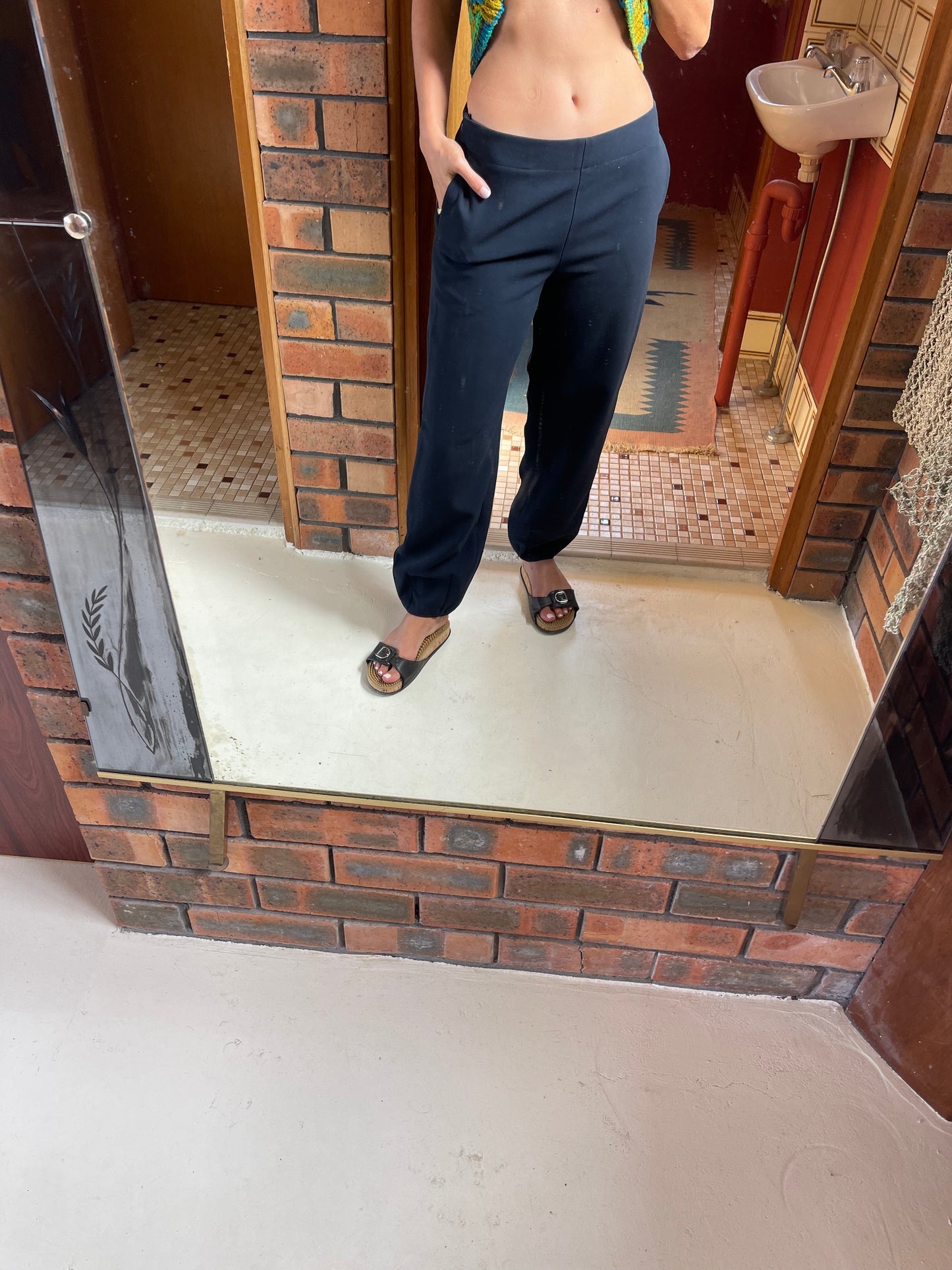 SUSTAIN - RACHEL COMEY NAVY SUIT PANT