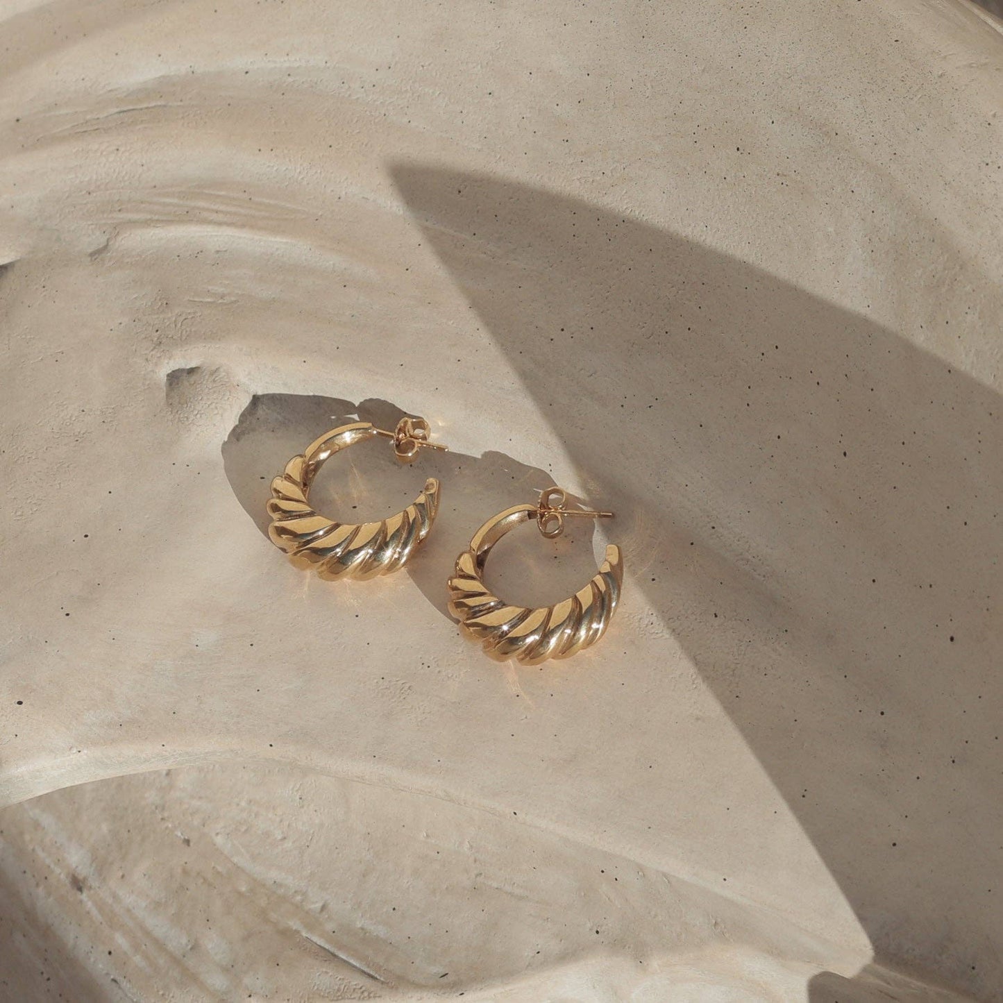 Nautilus Shell Hoops: Recycled Silver