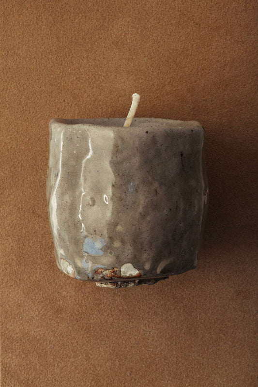 The Earthen Tallow Candle- Glazed Fog - Regenerative Tallow™