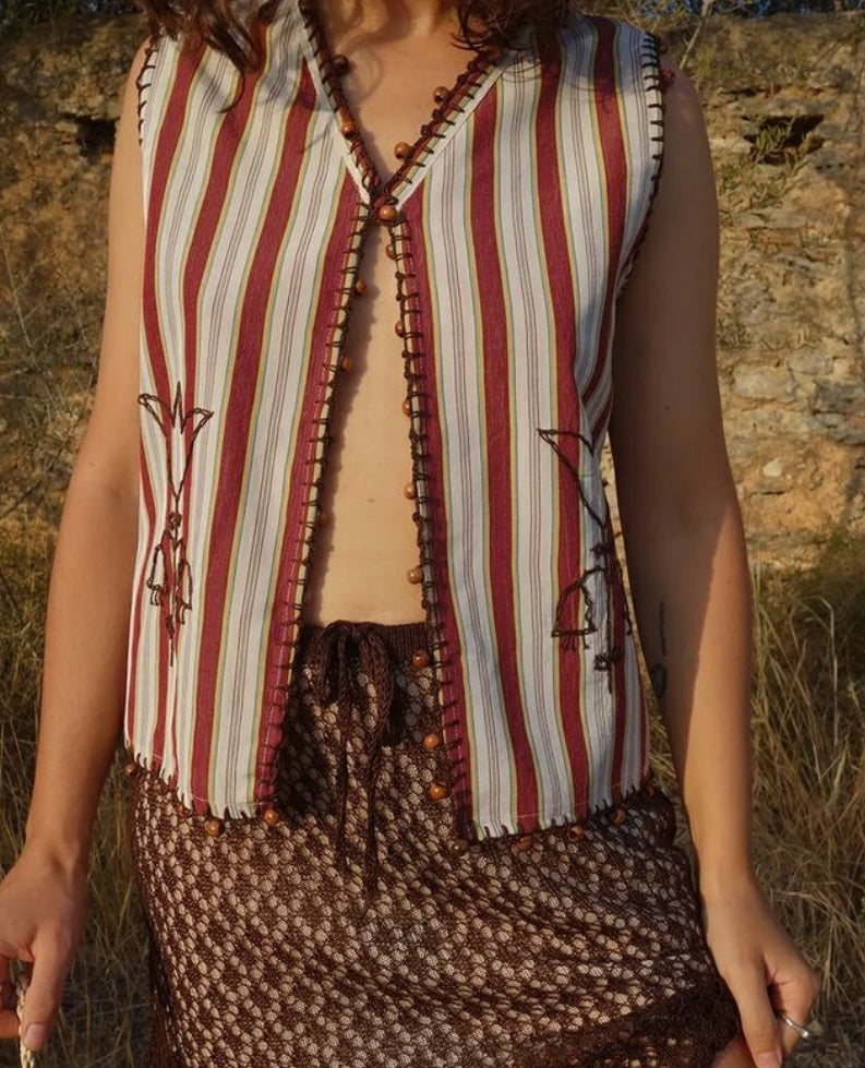 HANDWOVEN SILK VEST