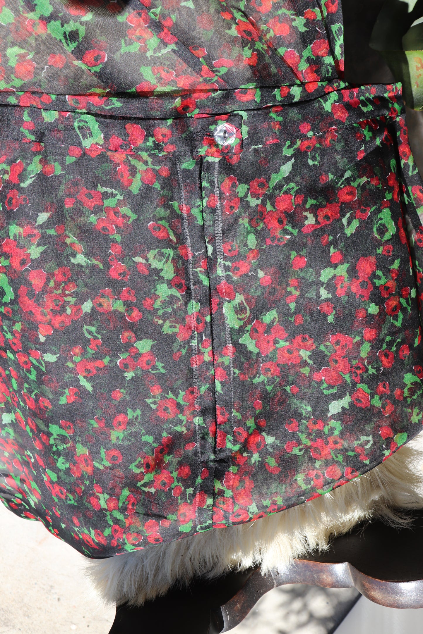 FIELD SILK V BLK ROSE SKIRT