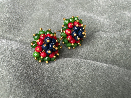 VINTAGE ITALIAN GEM-SET EARRINGS