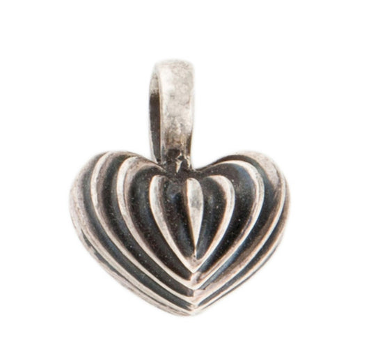 STERLING SILVER VINATGE HEART PENDANT