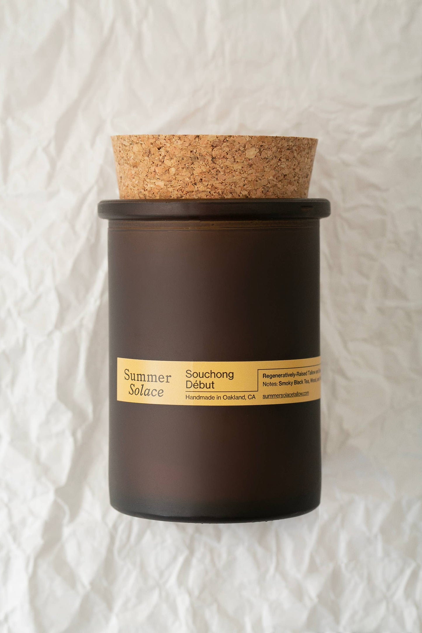 Souchong Debut (Black Tea & Vetiver) Perfumed Tallow Candle