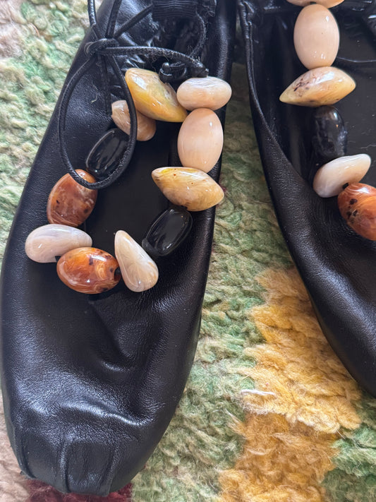 SUSTAIN ULLA JOHNSON BEADED BALLET FLATS