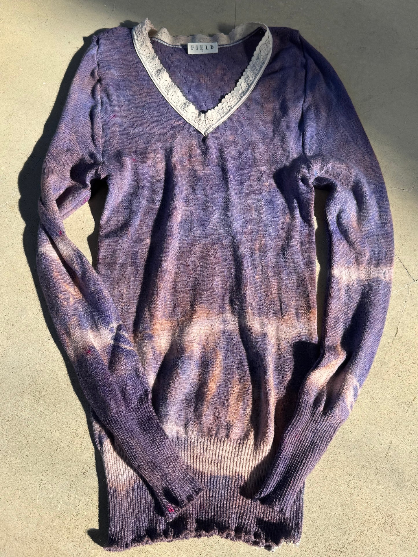 FIELD WOOL & COTTON SPENCER ~ MARINE VIOLET