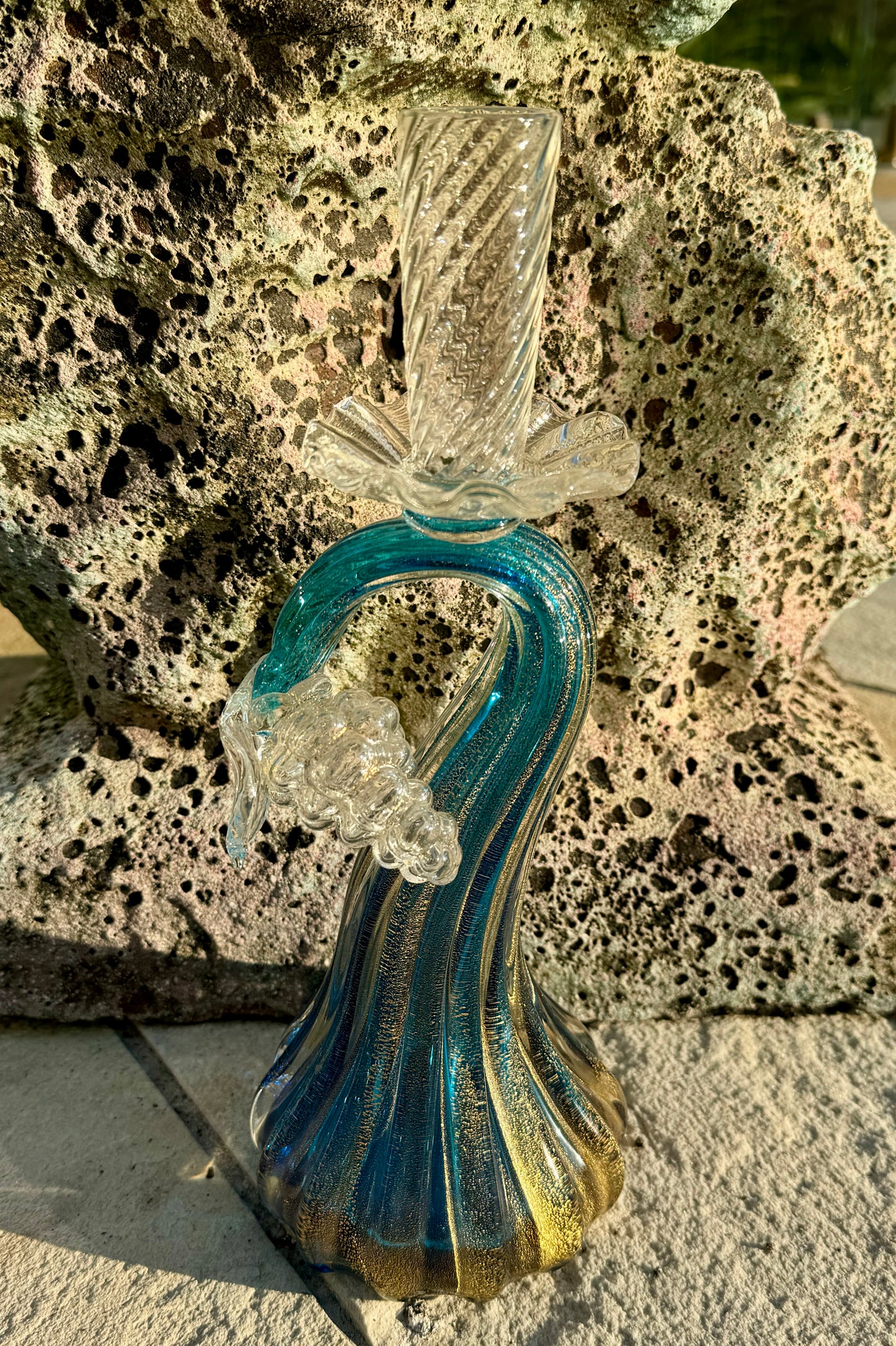 MURANO GLASS CANDLE HOLDER 1960S