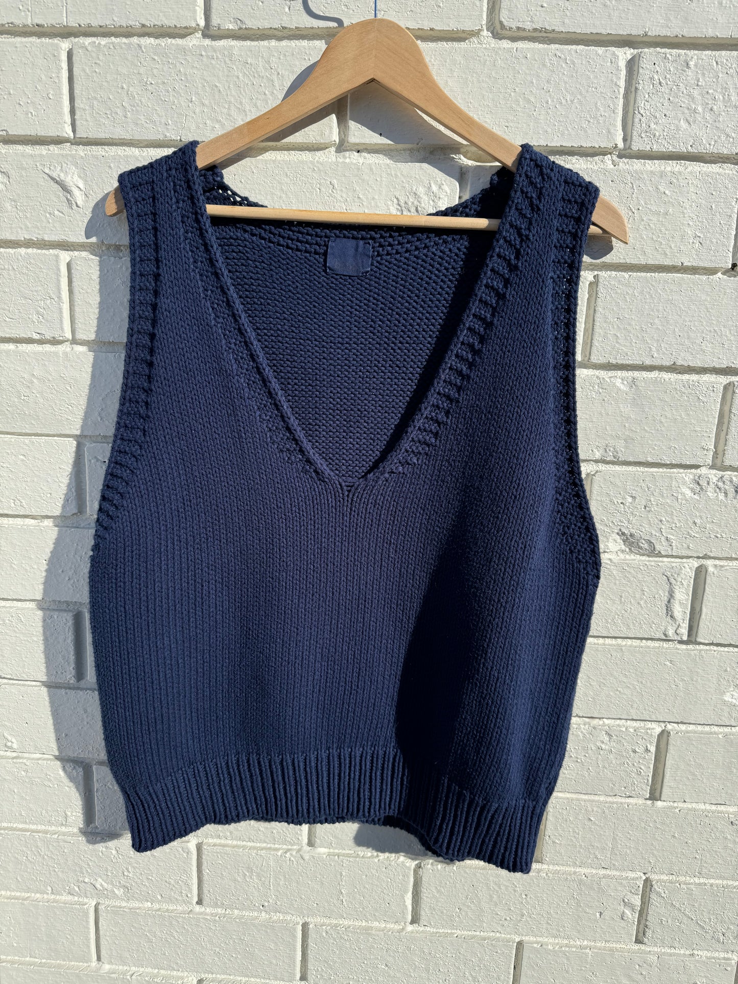 SUSTAIN BABAA COTTON NAVY VEST