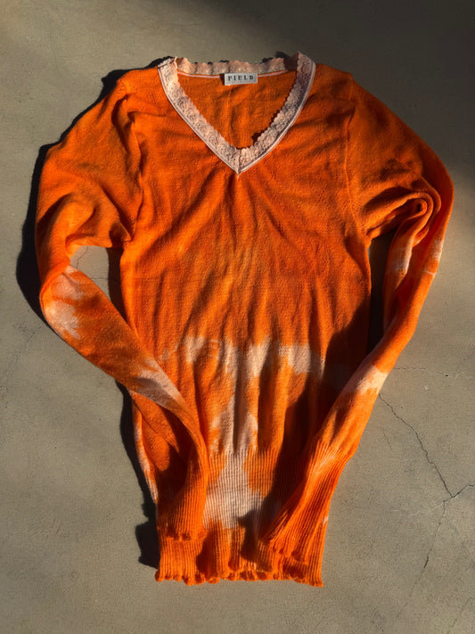 FIELD WOOL & COTTON SPENCER ~ ACID ORANGE