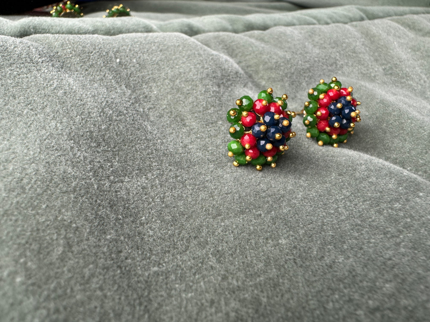 VINTAGE ITALIAN GEM-SET EARRINGS