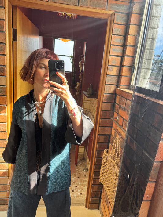FIELD BESPOKE PATCHWORK KIMONO SILK