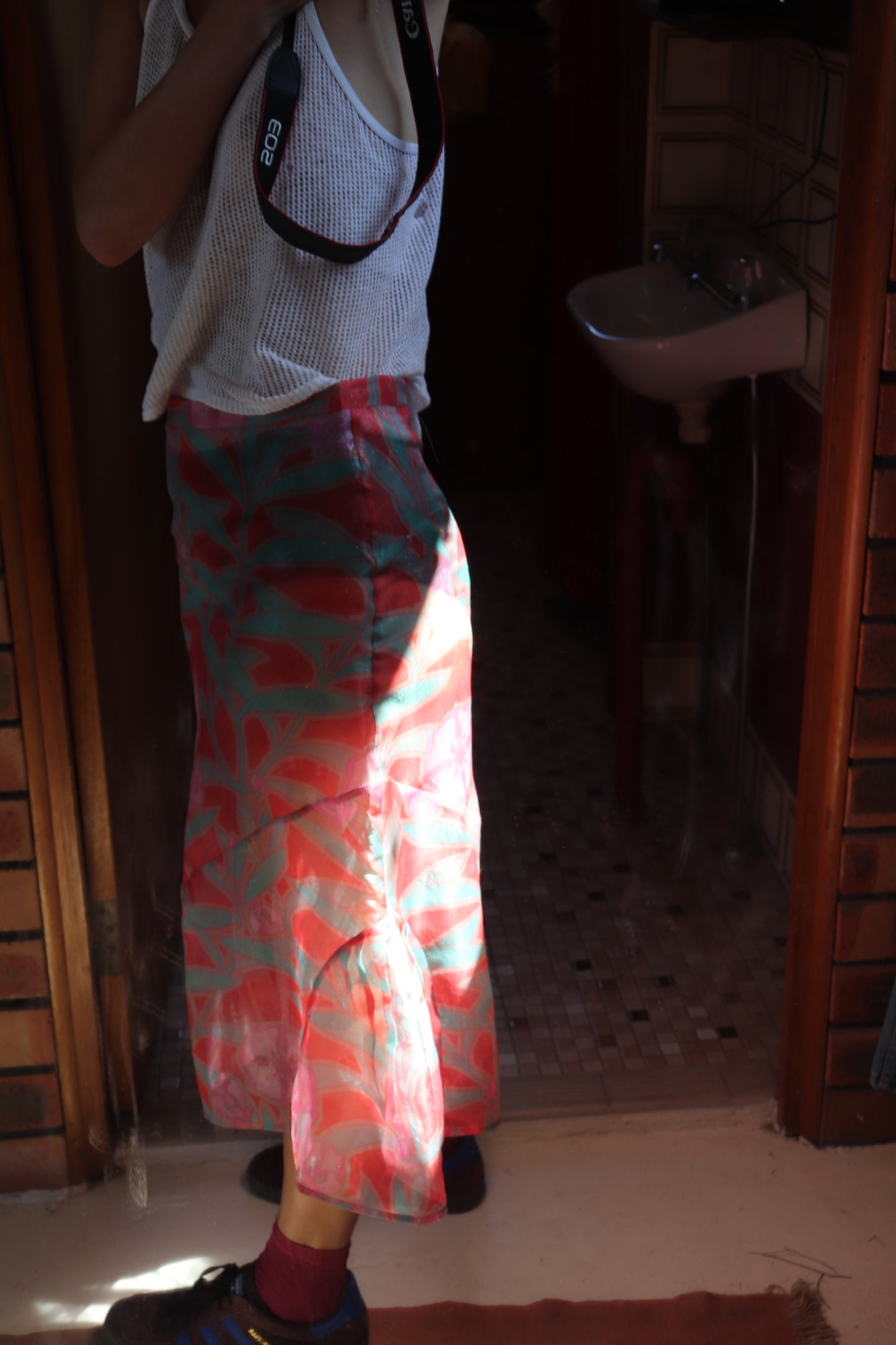 FIELD SILK PEACH SKIRT
