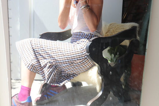 FIELD COTTON GINGHAM SKIRT