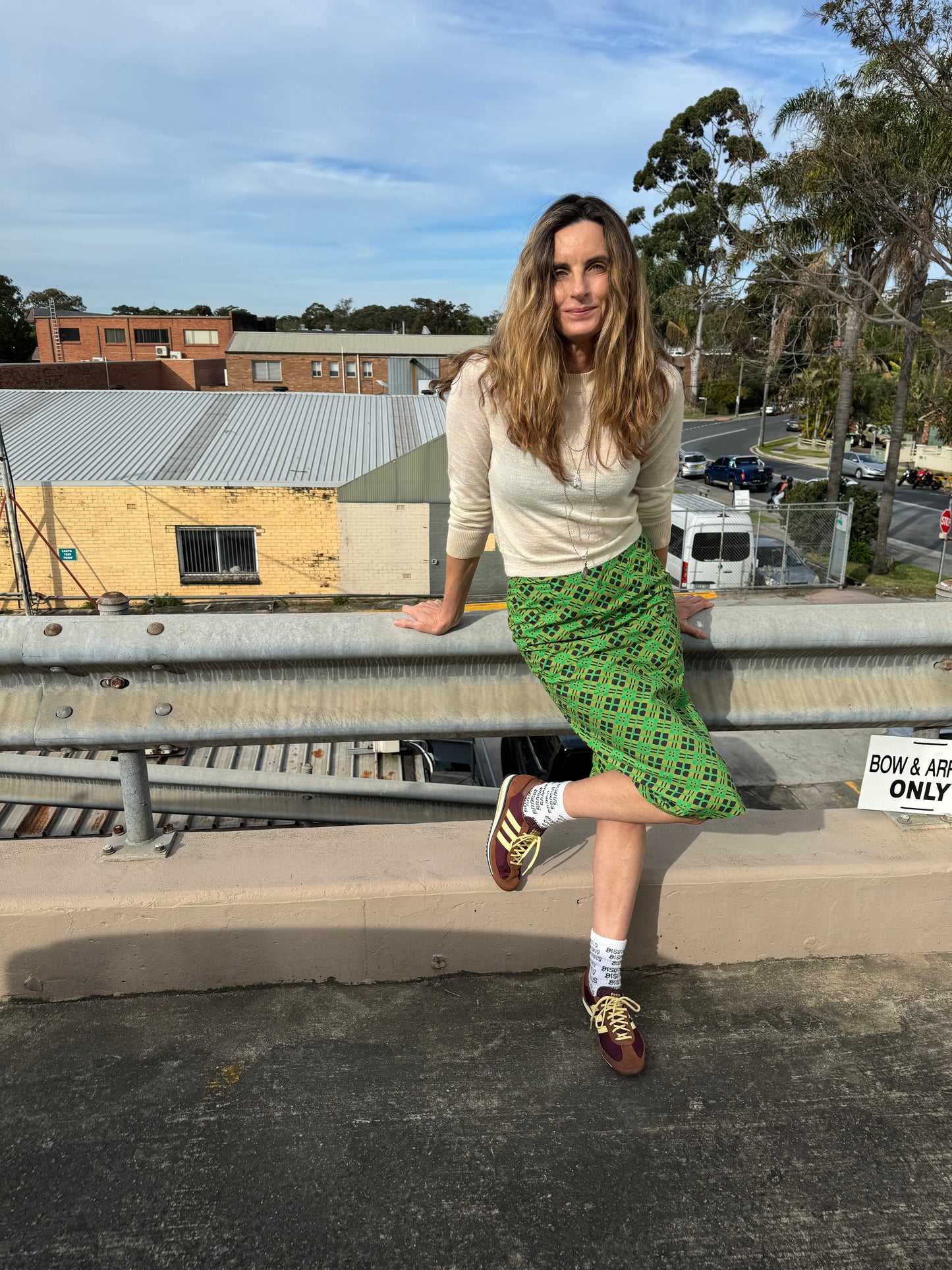 SUSTAIN RACHEL COMEY PATTERN GREEN SKIRT