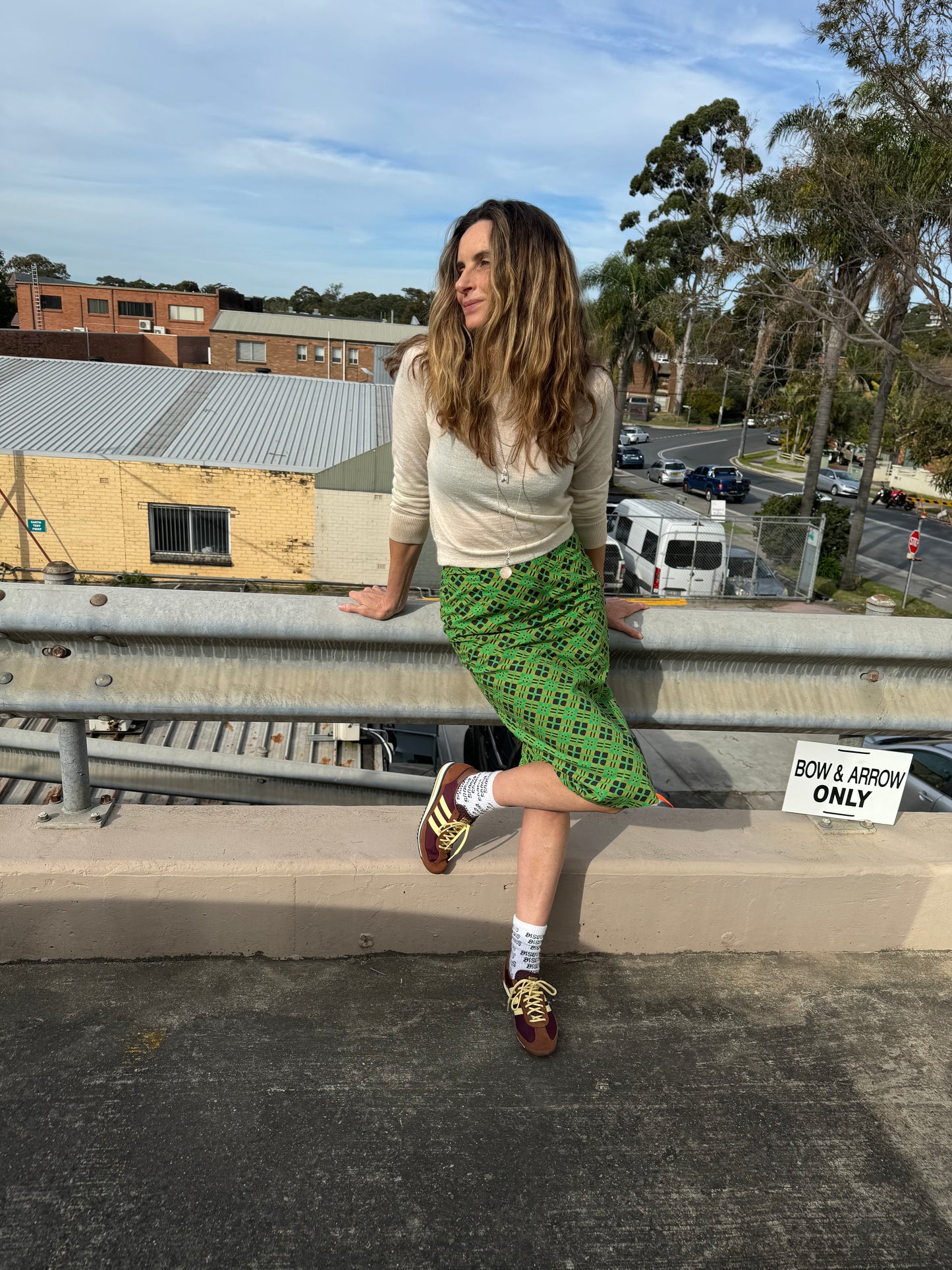 SUSTAIN RACHEL COMEY PATTERN GREEN SKIRT