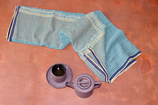 ARTISAN HAND WOVEN IKAT THROW MINT