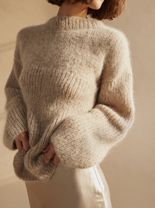 Luca Sweater // Sand Alpaca Wool & Silk