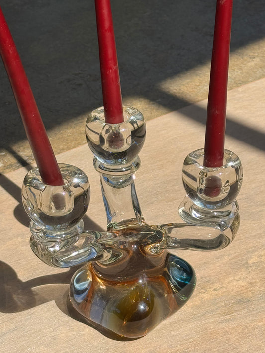 CZECH CRYSTAL CIRCA 1970s CANDELABRA