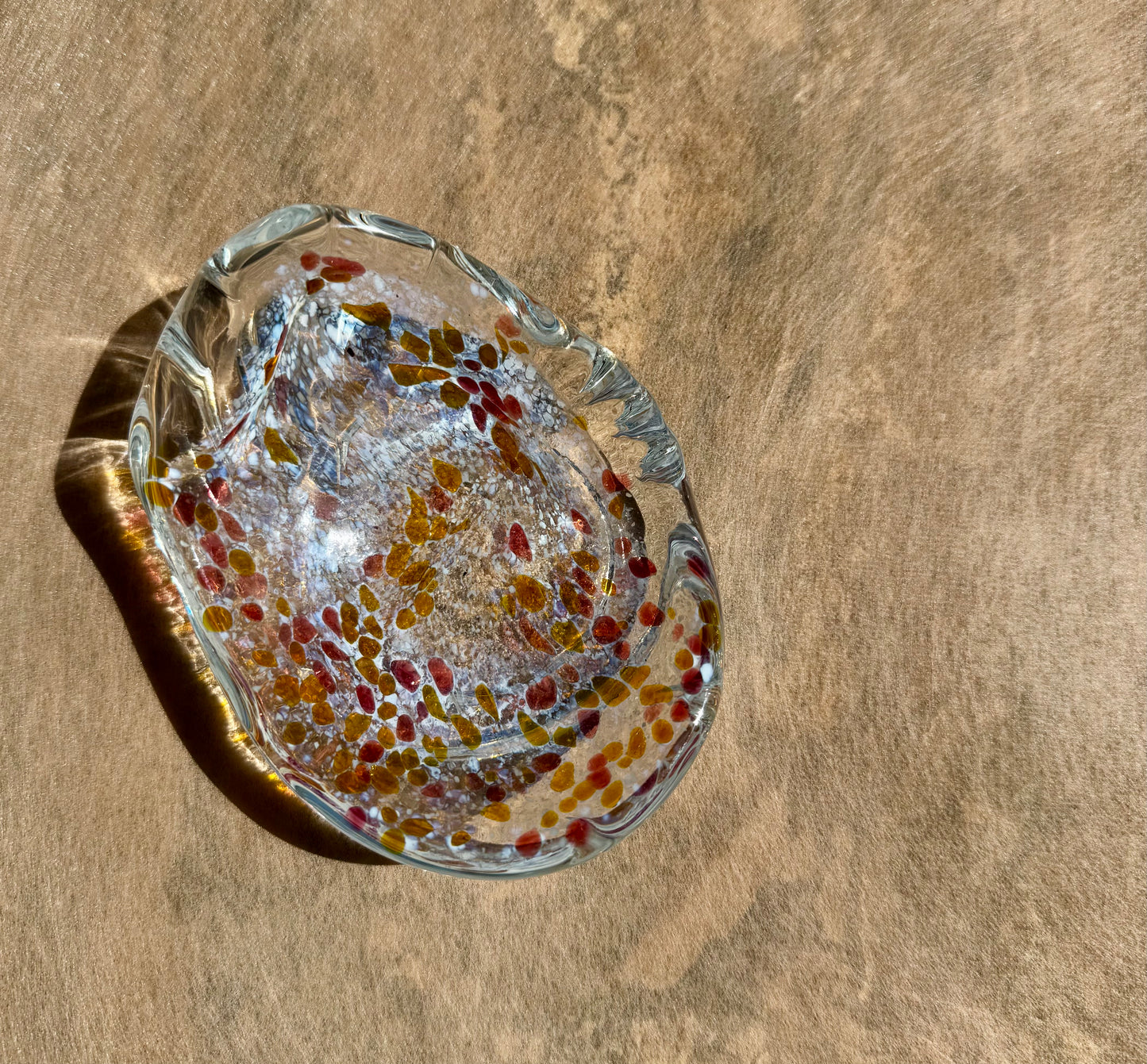 HAND BLOWN GLASS DISH