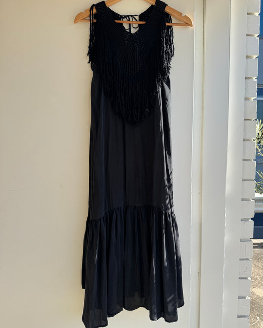 SUSTAIN - ULLA JOHNSON SILK TASSLE DRESS